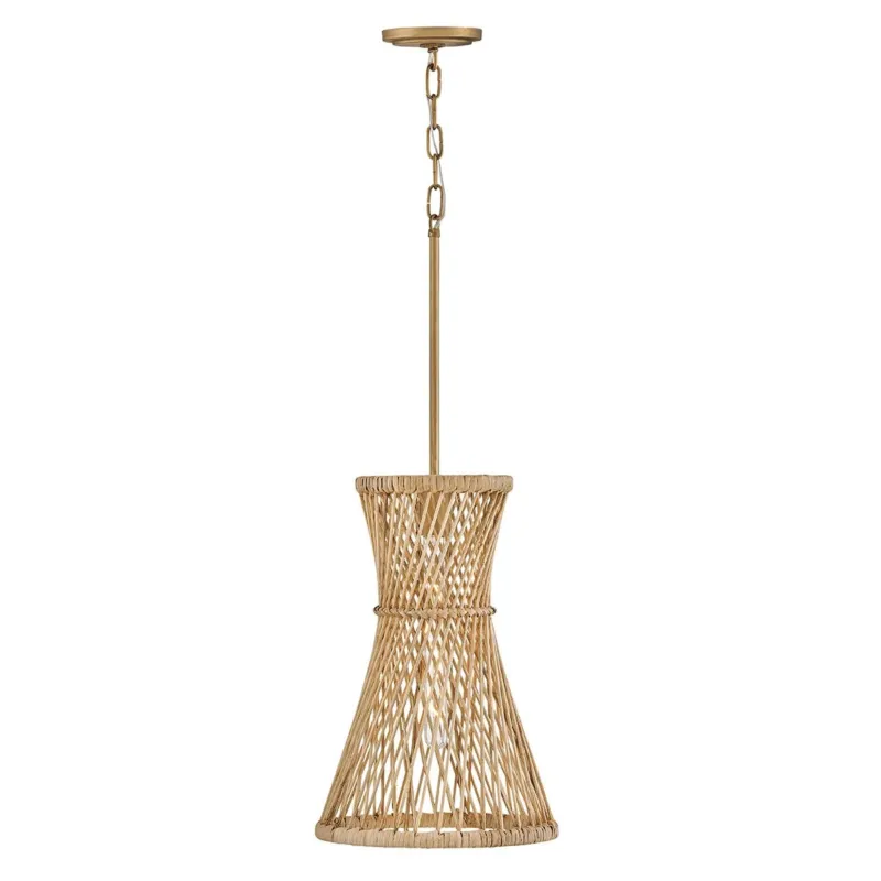 Lampa wisząca metalowa rattanowa brązowa 30cm QN-TWYLA-1P-BNG z serii Twyla Wyjątkowa oferta