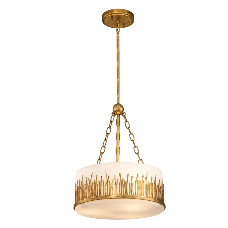 Tylko dziś Lampa wisząca złota metalowa 3-punktowa QN-SAWGRASS-2P-DG-O z serii SAWGRASS