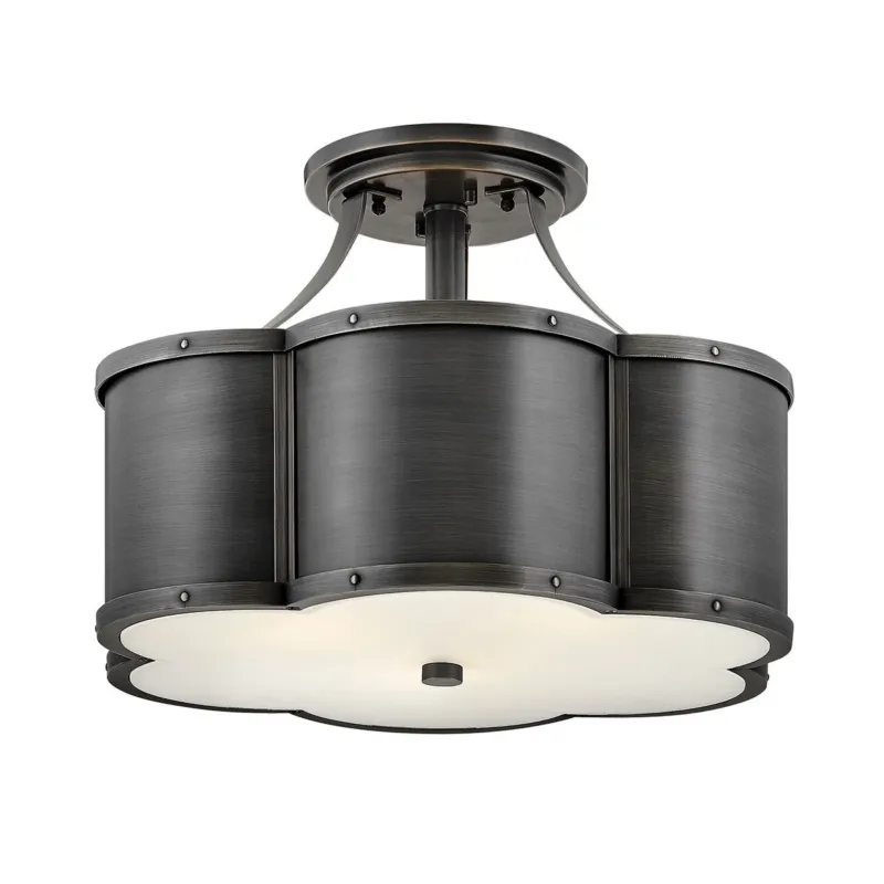Plafon metalowy czarny ze szklanym kloszem 3-punktowy QN-CHANCE-SF-M-BLB z serii CHANCE Wyjątkowa oferta