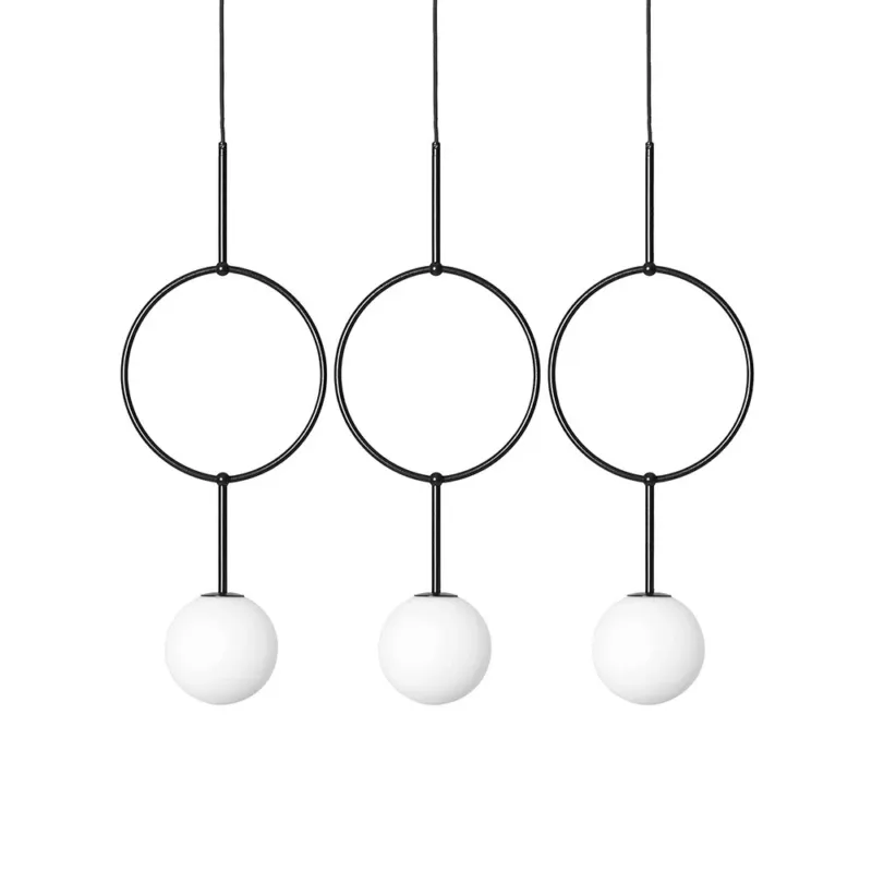 Lampa wisząca minimalistyczna 3 kule nad stół ISUULLA czarna ISC322P0 - Ummo Oferta limitowana