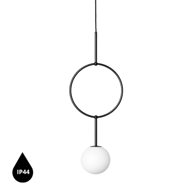Lampa wisząca łazienkowa IP44 kula IP44 ISUULLA czarna ISA122PS0 - Ummo Wysoka jakość