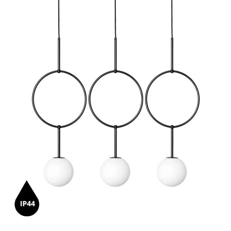 Lampa wisząca łazienkowa IP44 minimalistyczna ISUULLA czarna ISC322PS0 - Ummo Nowy