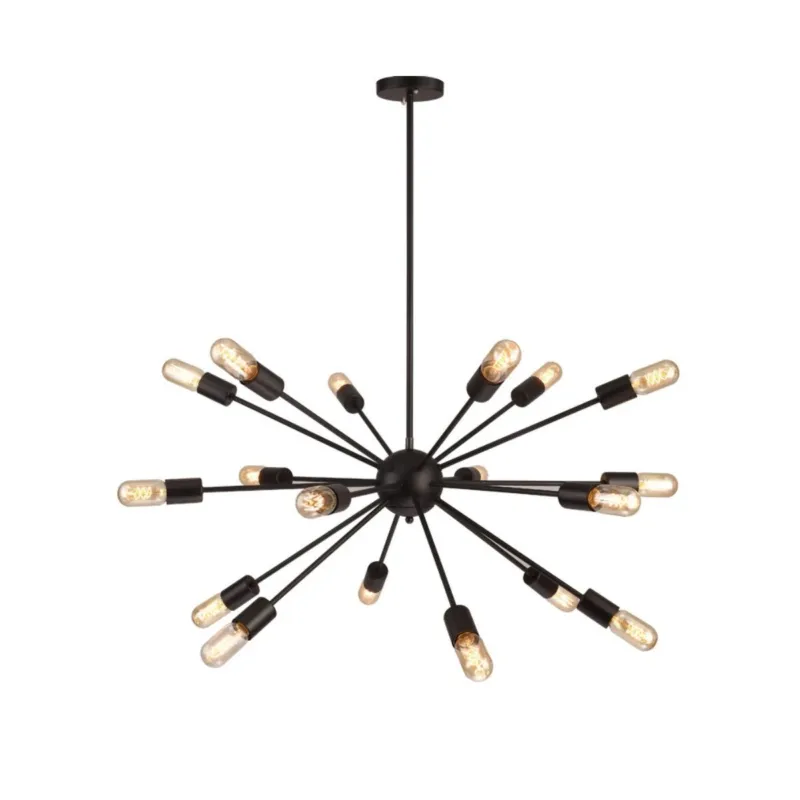 Lampa wisząca Abigali Retro Spikes, czarny 18xE27 ABIGALI-LWS-18XE27 - Abigali Darmowy zwrot
