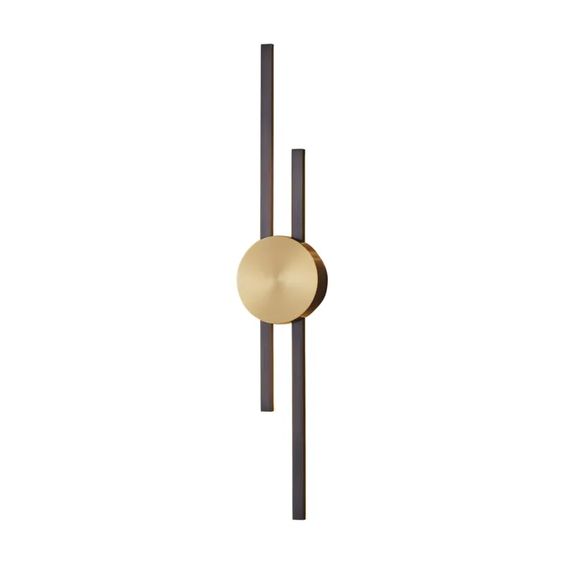 Oferta limitowana Lampa ścienna CENTRO LED czarny + mosiądz 64 cm ST-B3327-S - Step Into Design