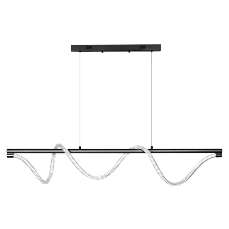 Nowość Lampa wisząca na pilota Serpente 55W czarna - wężyk splot 1157 - Decorativi
