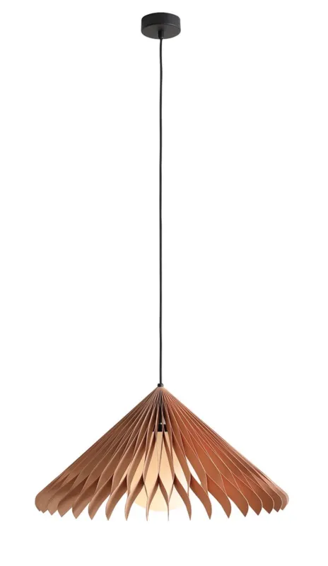 Ostatnie sztuki Aldex Lampa wisząca beżowa metalowa z drewnem 58cm L1140G_L z serii NATURE SUN