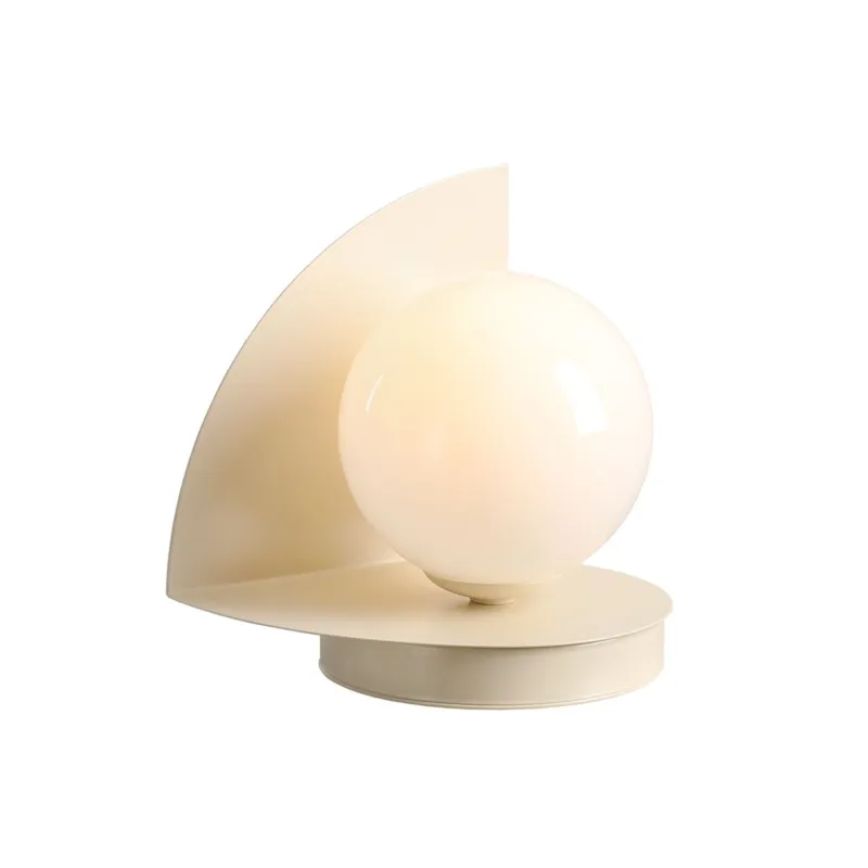 Aldex Lampka biurkowa metalowa kremowa 20cm CREAM1125B9 z serii LOOP Okazja