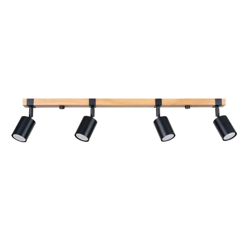 Kup online Plafon FAGER 4L czarny SL.1346 - Sollux