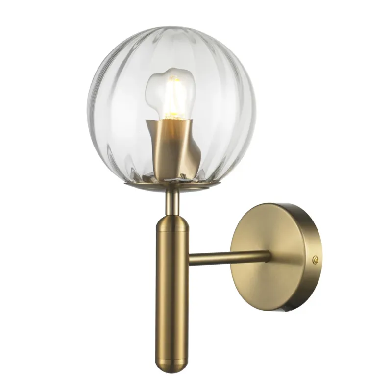Super okazja Lampa ścienna PALLA złota 15 cm F070 transparent - Step Into Design