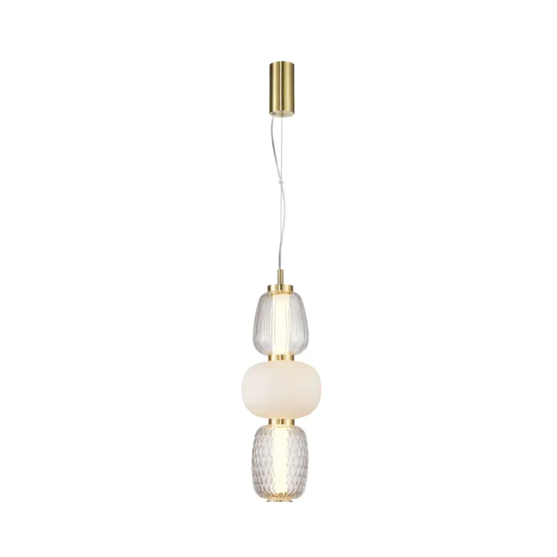 Lampa wisząca szklana złota 45cm PND-98374-28W-GD z serii Eris - Lampy Italux Wybór klientów