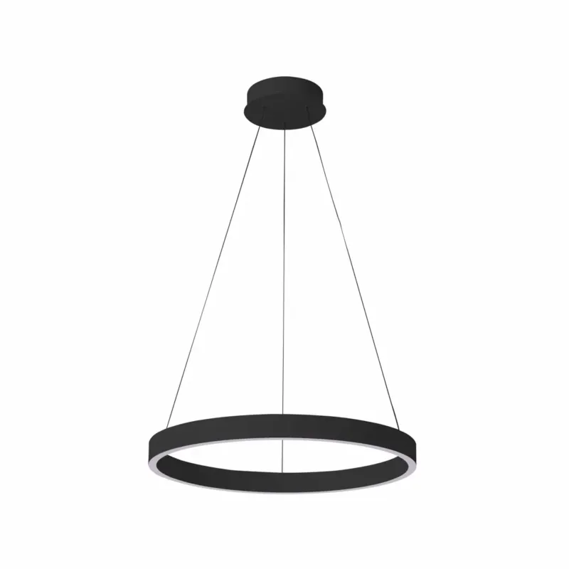 Lampa wisząca LED okrągła czarna 60cm PND-56215-060RPC-BK-3KS4K-TRDIMM z serii BRASCO - Lampy Italux Zamów dziś