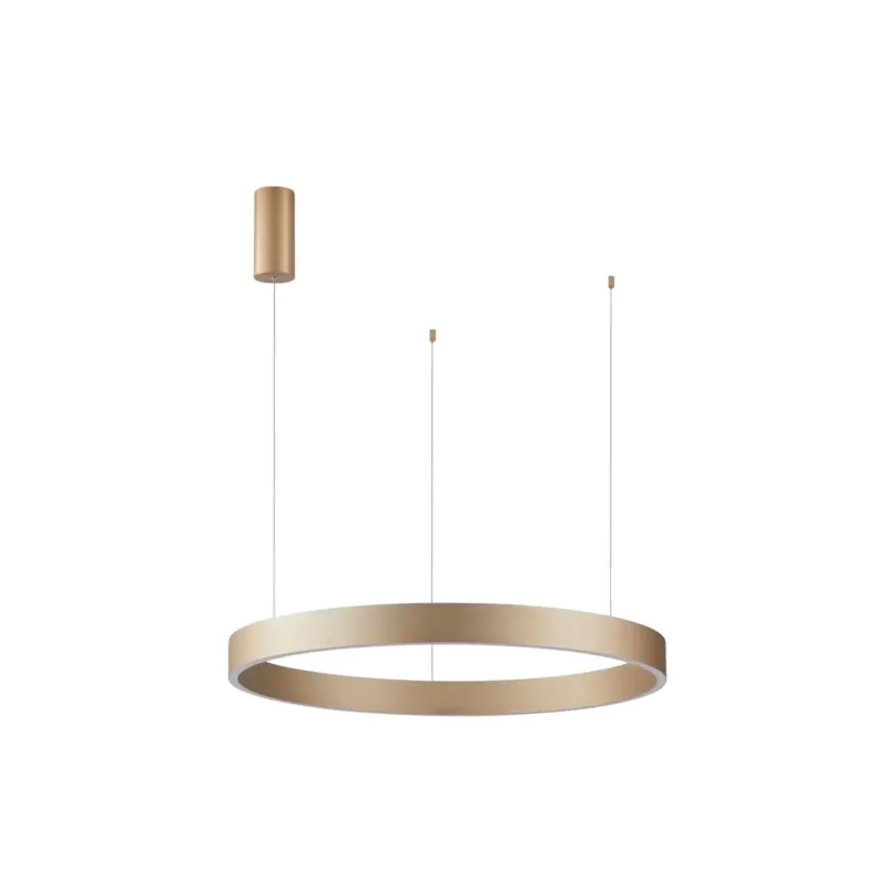 Kup online Lampa wisząca LED złota okrągła 60cm PND-56215-060RPP-GD-3KS4K-TRDIMM z serii Brasco - Lampy Italux