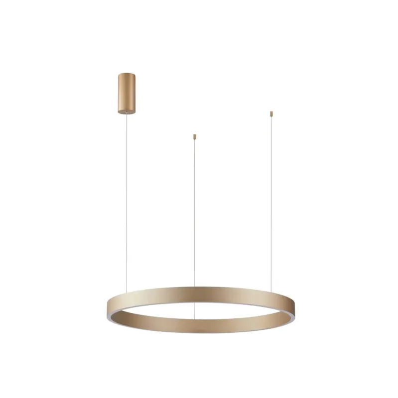Lampa wisząca LED złota okrągła 80cm PND-56215D-080RPP-GD-3KS4K-TRDIMM z serii BRASCO - Lampy Italux Zamów teraz