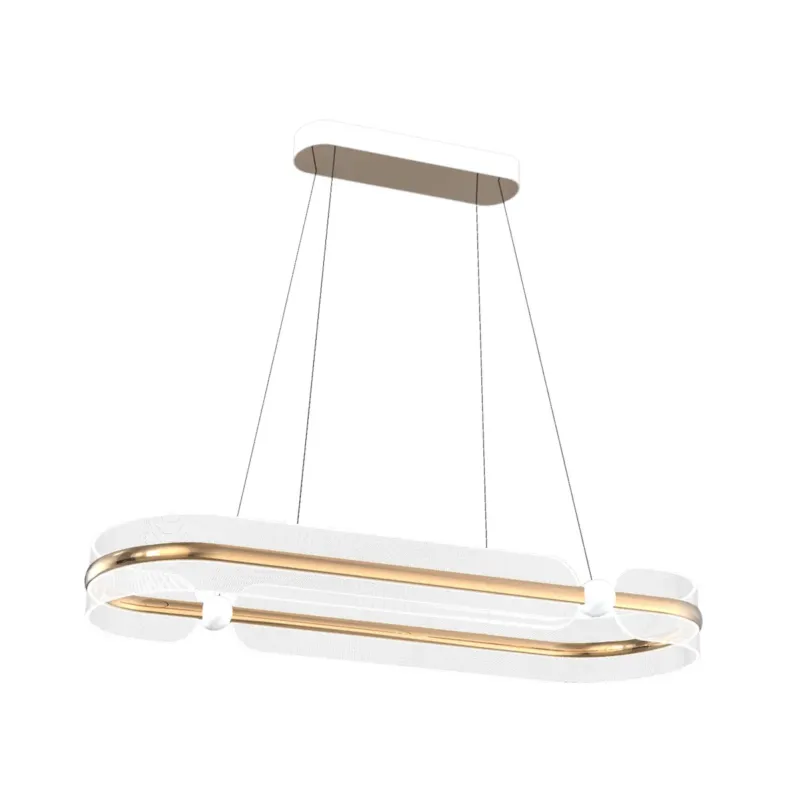 Lampa wisząca LED złota podłużna 95cm PND-63728-56W-3K-GD z serii SOPLA - Lampy Italux Nowość