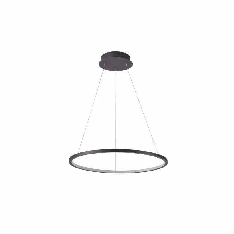 Lampa wisząca LED okrągła czarna 40cm PND-56135B-040RPC-BK-3KS4K z serii VINOLA - Lampy Italux Zamów teraz