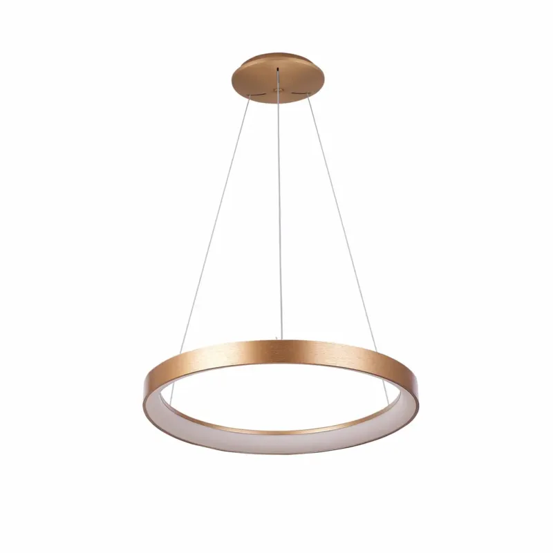 Lampa wisząca LED okrągła złota 58cm PND-53675-058RPC-GD-3KS4K-TRDIMM z serii Vico - Lampy Italux Hit sprzedaży