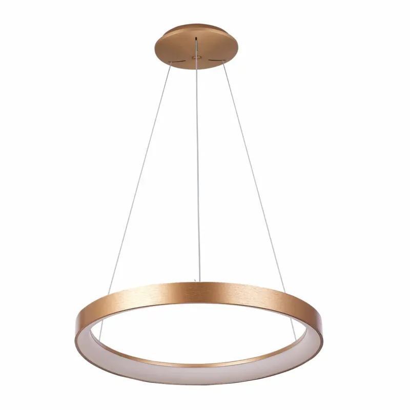 Cena promocyjna Lampa wisząca LED złota okrągła 78cm PND-53675-078RPC-GD-3KS4K-TRDIMM z serii Vico - Lampy Italux