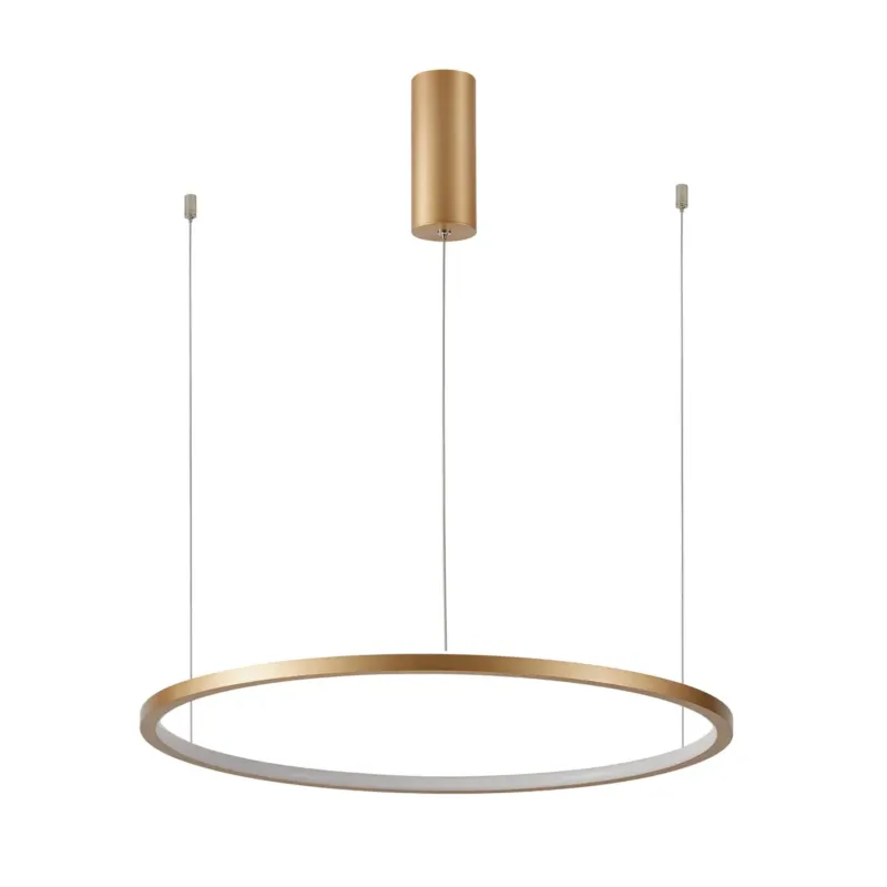Lampa wisząca LED złota okrągła 80cm PND-56135B-080RPP-GD-3KS4K-TRDIMM z serii VINOLA - Lampy Italux Rabat