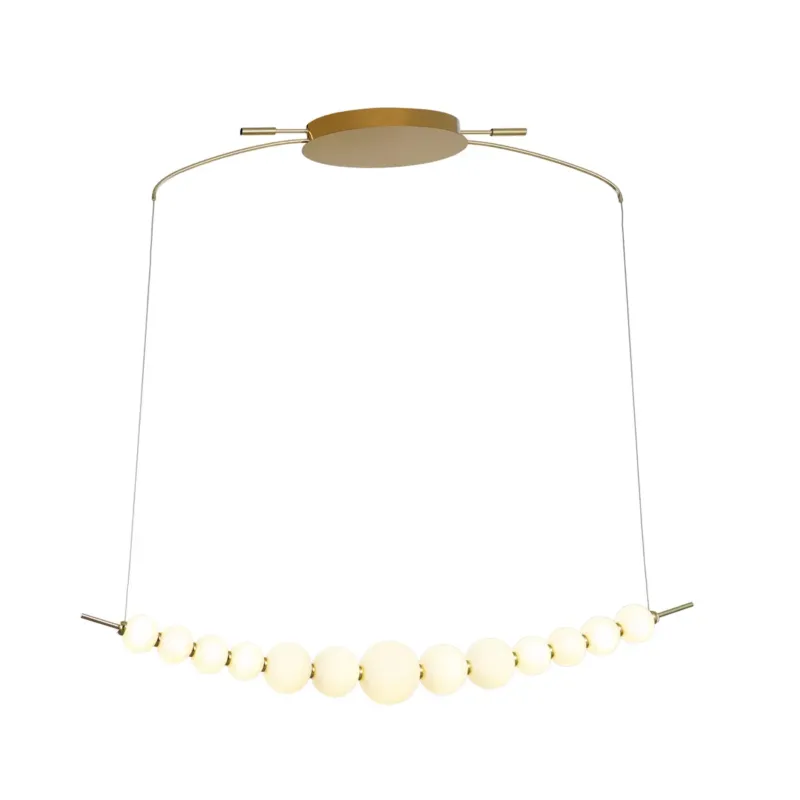 Ekspresowa dostawa Lampa wisząca złota z kulistymi kloszami LED 107cm PND-36472-37W-3K-GD z serii RONZA - Lampy Italux