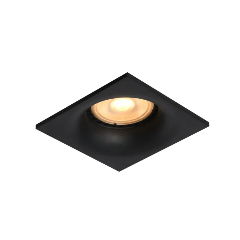 Lampa wpuszczana kwadratowa czarna metalowa DL-61903A-BK z serii Aranta - Lampy Italux Obniżka ceny