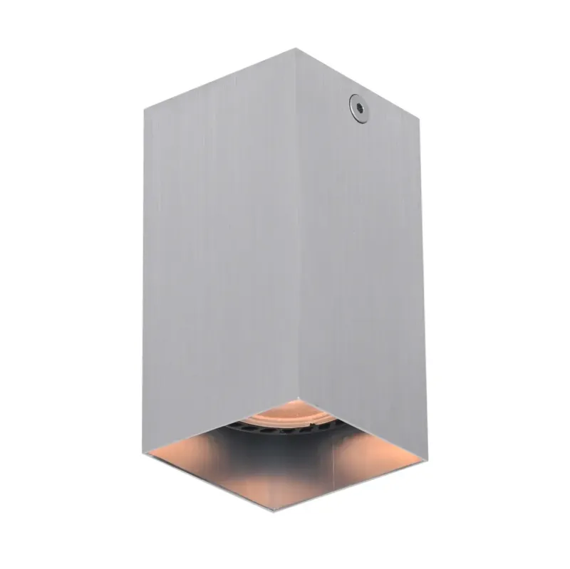 Lampa sufitowa kwadratowa srebrna metalowa CLN-28394-S-ALU z serii ANDER - Lampy Italux Tani