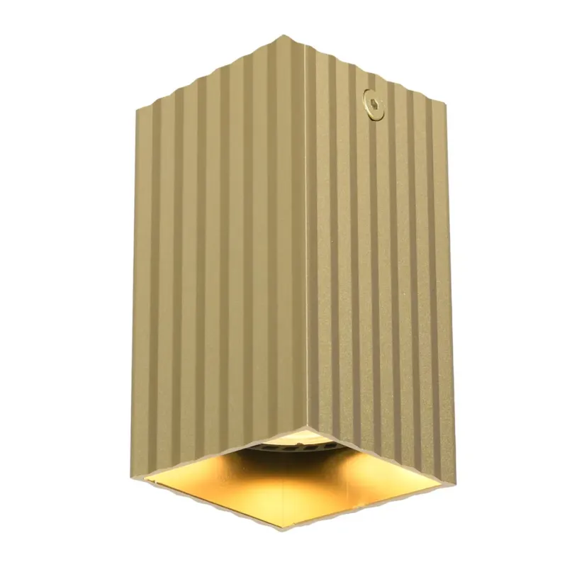 Kup teraz Lampa sufitowa metalowa złota ryflowana CLN-37492-S-GD z serii Tecno - Lampy Italux