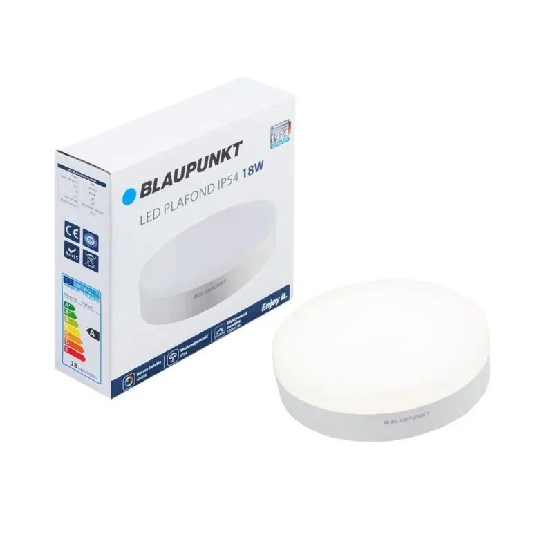Hit sprzedaży Plafon LED 18W IP54 barwa naturalna PL18NW - Blaupunkt