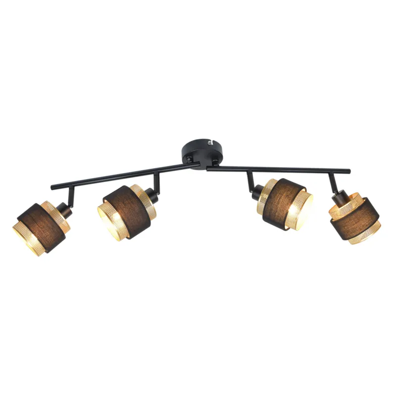 Okazja Reflektor sufitowy czarno-złoty 4-punktowy SPL-95820-4 z serii Renez - Lampy Italux