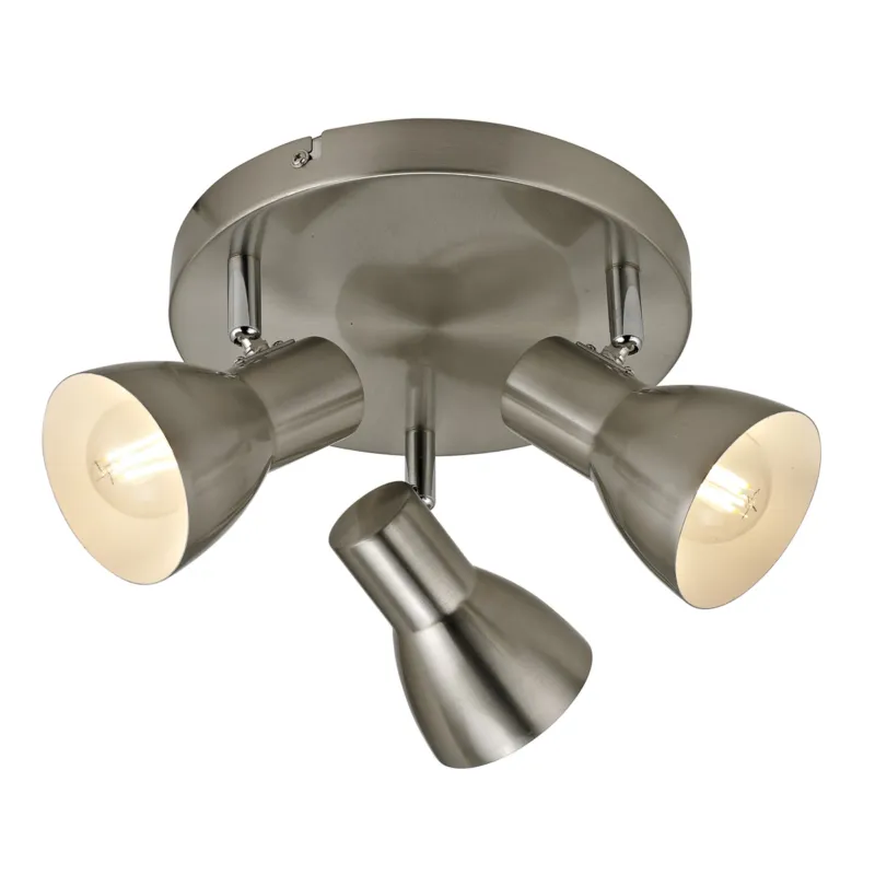 Reflektor sufitowy metalowy srebrny 3-punktowy SPL-3422-3-SN z serii RIADO - Lampy Italux Okazja