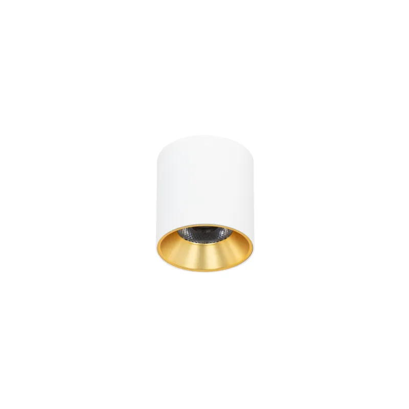 Lampa sufitowa LED biało-złota 7,5cm CLN-6677-75-WH-GD-3K z serii Altisma - Lampy Italux Cena promocyjna