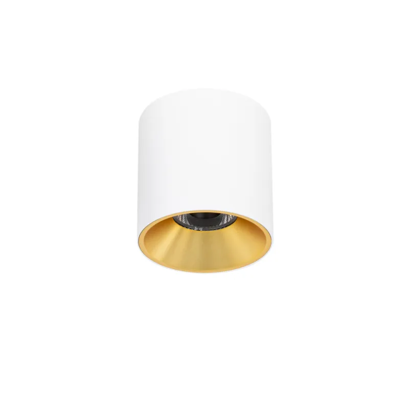 Lampa sufitowa LED biało-złota okrągła 9,5cm CLN-6677-95-WH-GD-3K z serii Altisma - Lampy Italux Wysoka jakość