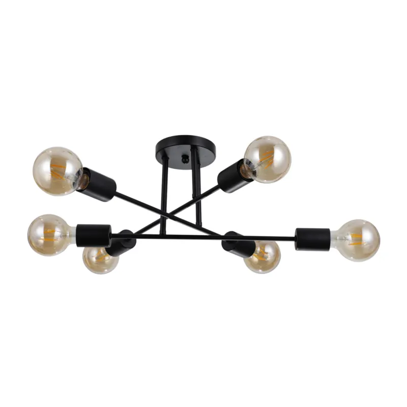 Wybór klientów Lampa wisząca metalowa czarna 6-punktowa PND-4052-6-BL z serii Formio - Lampy Italux