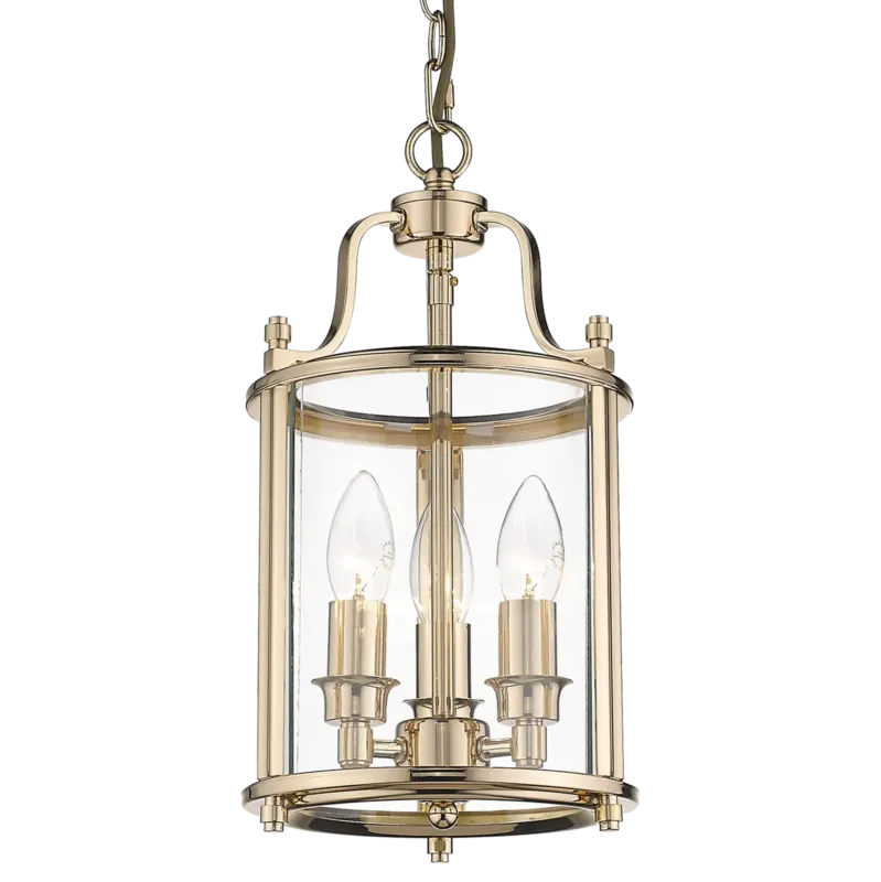 Lampa wisząca złota metalowa szklana 3-punktowa P03875AU z serii NEW YORK - Cosmo Light Szybka wysyłka