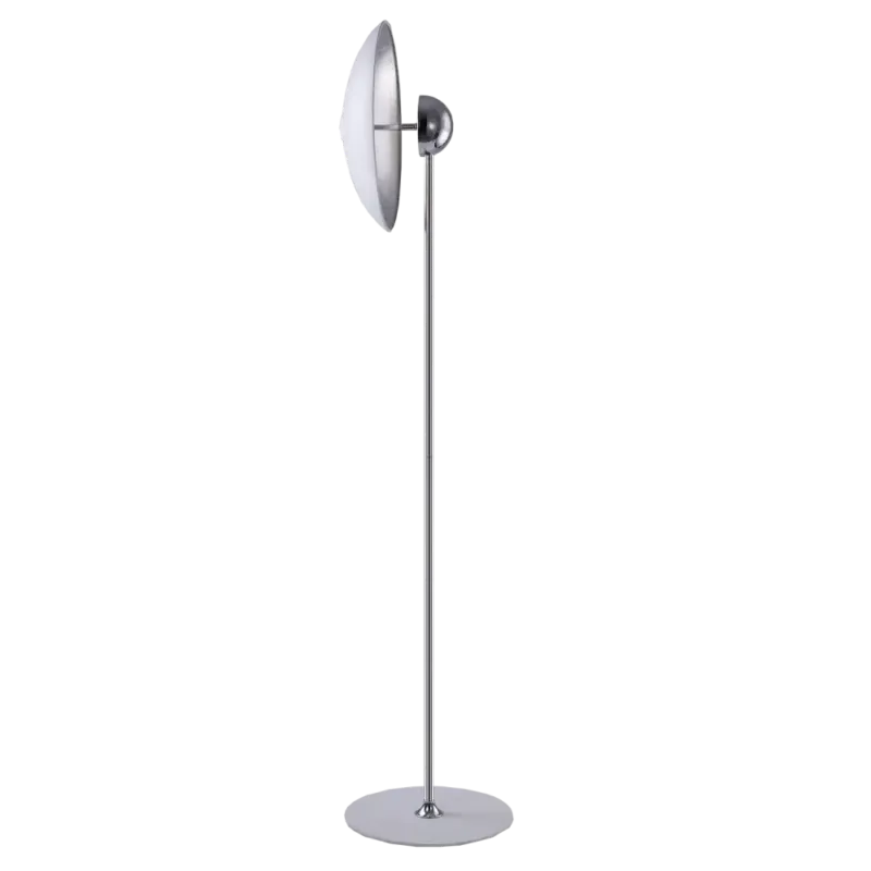 Ostatnie sztuki Lampa stojąca metalowa chromowana z białym detalem F01062WH AG z serii SYDNEY - Cosmo Light