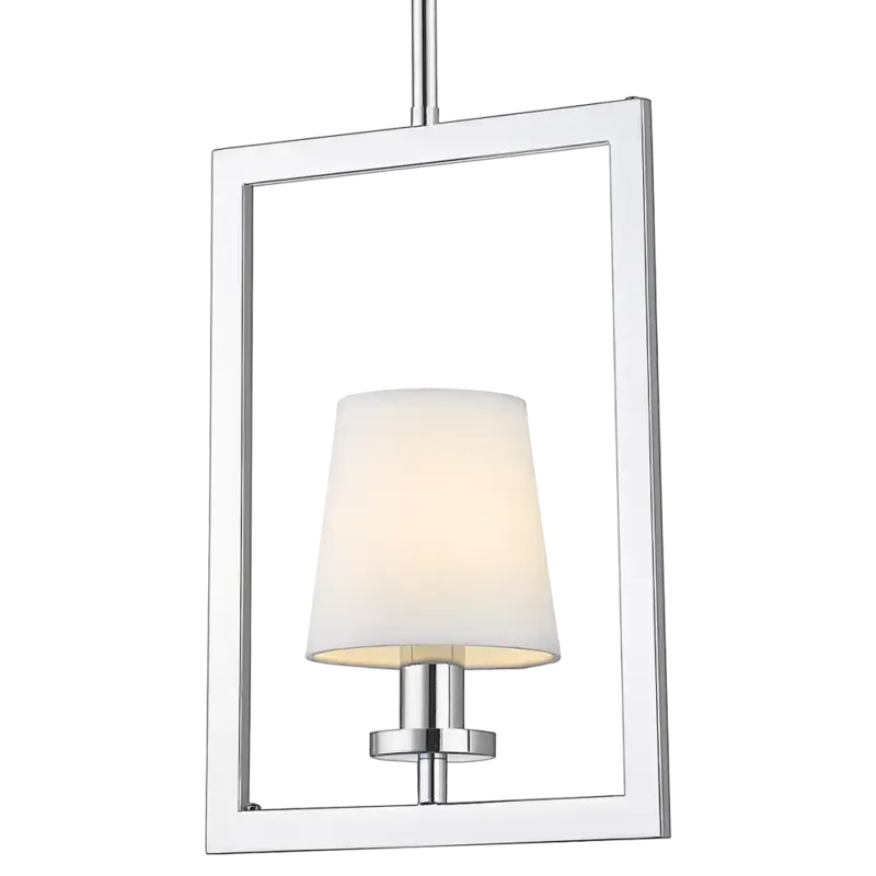 Kup teraz Lampa wisząca chromowana z białym abażurem P01007CH-WH z serii LONDON - Cosmo Light