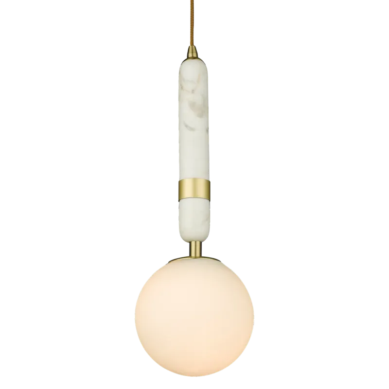 Nowość Lampa wisząca marmurowa ze złotym akcentem P01329BR z serii LA SPEZIA - Cosmo Light