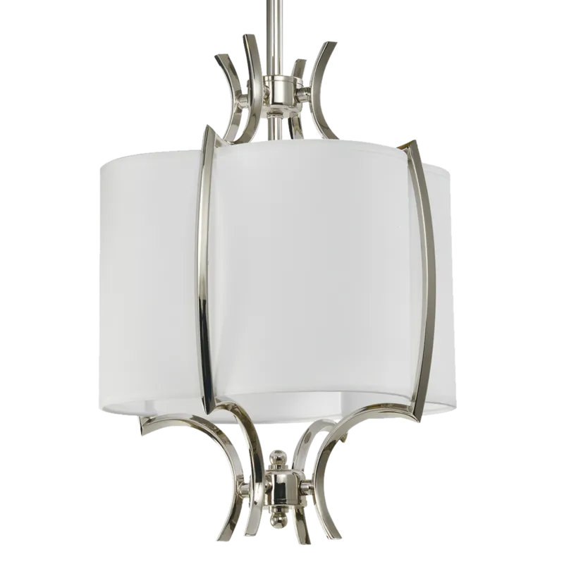 Lampa wisząca metalowa chromowana z białym abażurem P01039NI-WH z serii FARO - Cosmo Light Hit sprzedaży