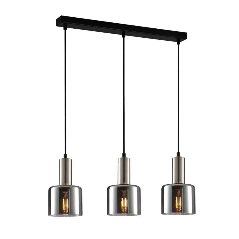 Lampa wisząca 3-punktowa metalowa dymiona PND-65342-3-SC+SG z serii SANTIA - Lampy Italux Bezpieczna płatność