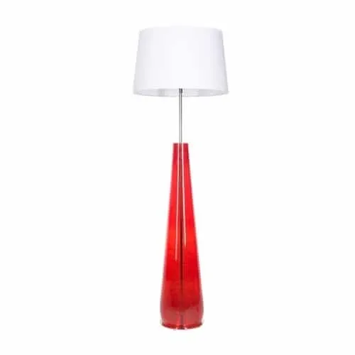 Do wyczerpania zapasów Lampa podłogowa czerwona podstawa + biały klosz BERLIN RED L233311259 - 4Concepts