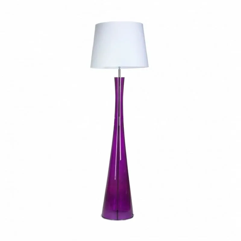 Lampa podłogowa lawendowa + biały klosz SIENA LAVENDER L235311259 - 4Concepts Nowość