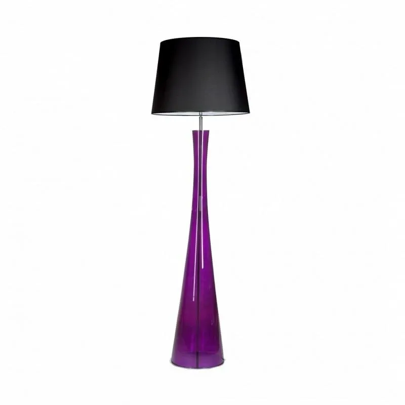 Lampa podłogowa lawendowa + czarny klosz SIENA LAVENDER L235311258 - 4Concepts Promocja