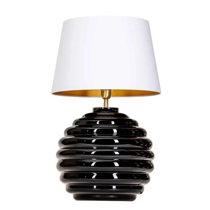 Lampa stołowa designerska z białym kloszem SAINT TROPEZ BLACK L215222251 - 4Concepts Bezpieczne zakupy