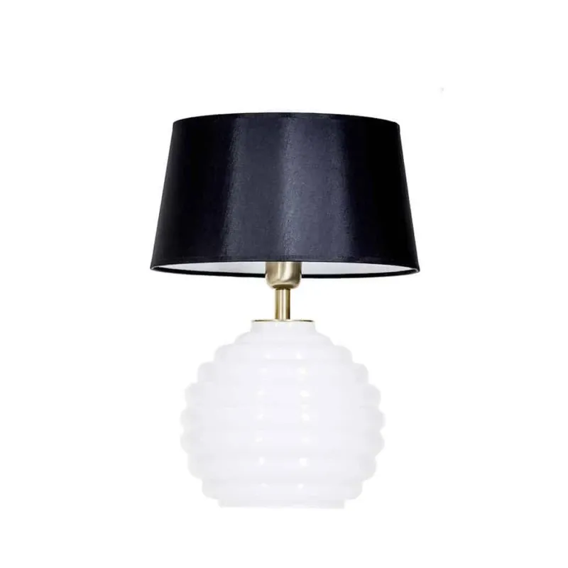 Lampa stołowa designerska z czarnym kloszem SAINT TROPEZ WHITE L215922229 - 4Concepts Łatwy zwrot