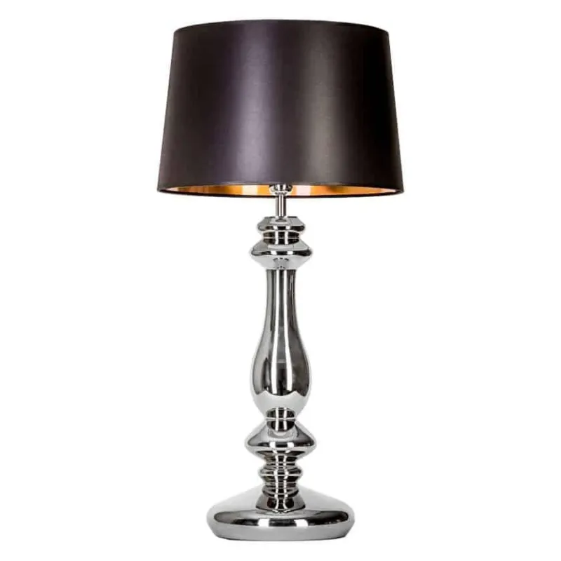 Lampa stołowa ekskluzywna z czarnym kloszem VERSAILLES PLATINUM L204161250 - 4Concepts Zamów dziś