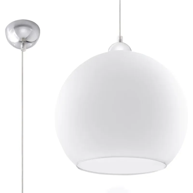 Lampa wisząca BALL biała SL.0256 - Sollux Wysoka jakość