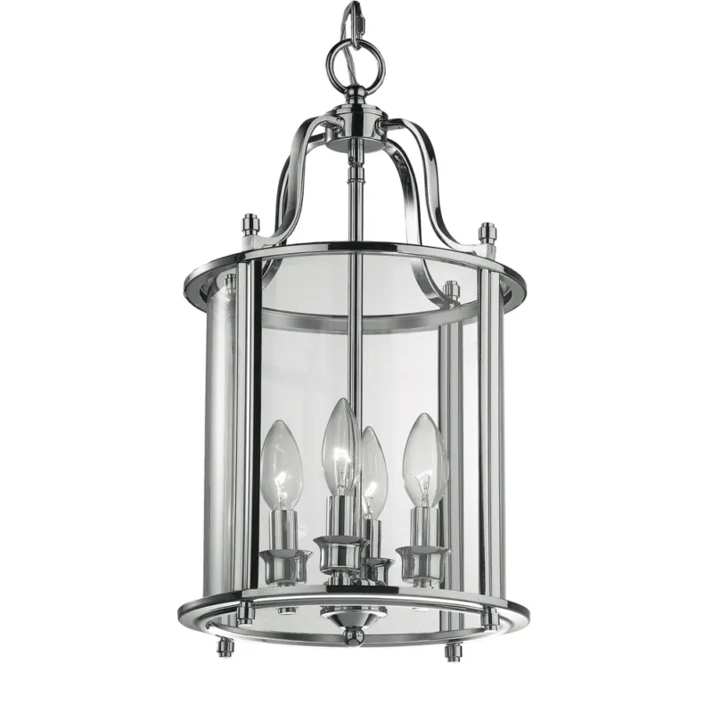 Dostępne od ręki Lampa wisząca chromowana szklana 4-punktowa P04550CH z serii NEW YORK - Cosmo Light