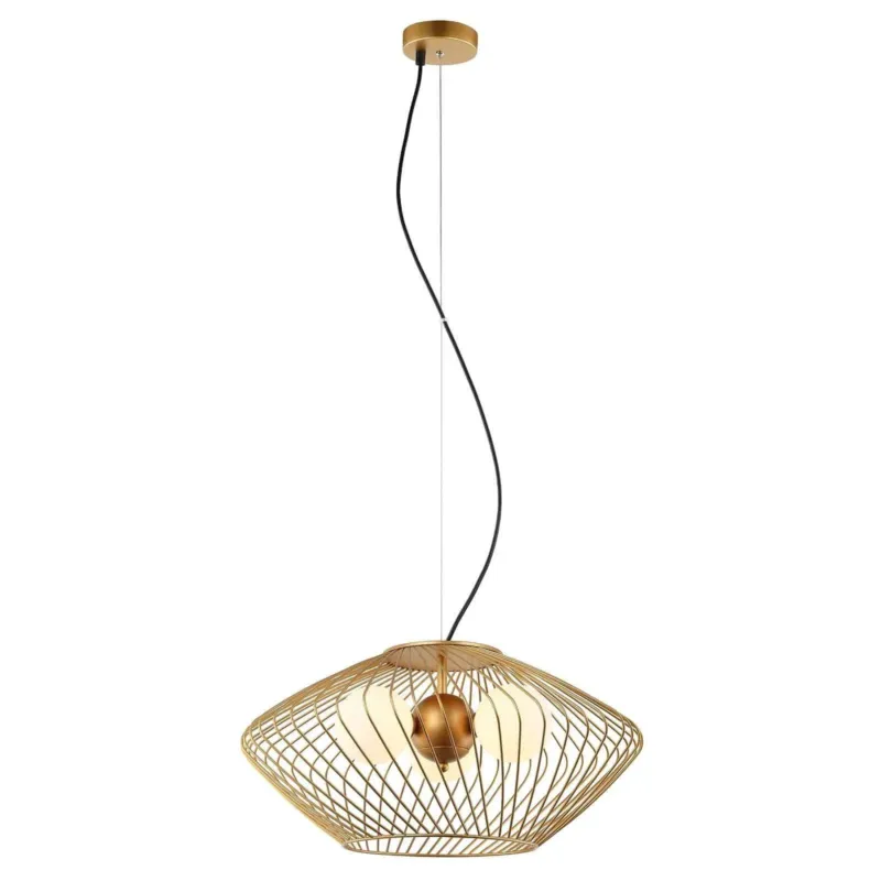 Lampa wisząca złota metalowa 3-punktowa MDM-3845-3 GD z serii Zeno - Lampy Italux Wyprzedaż