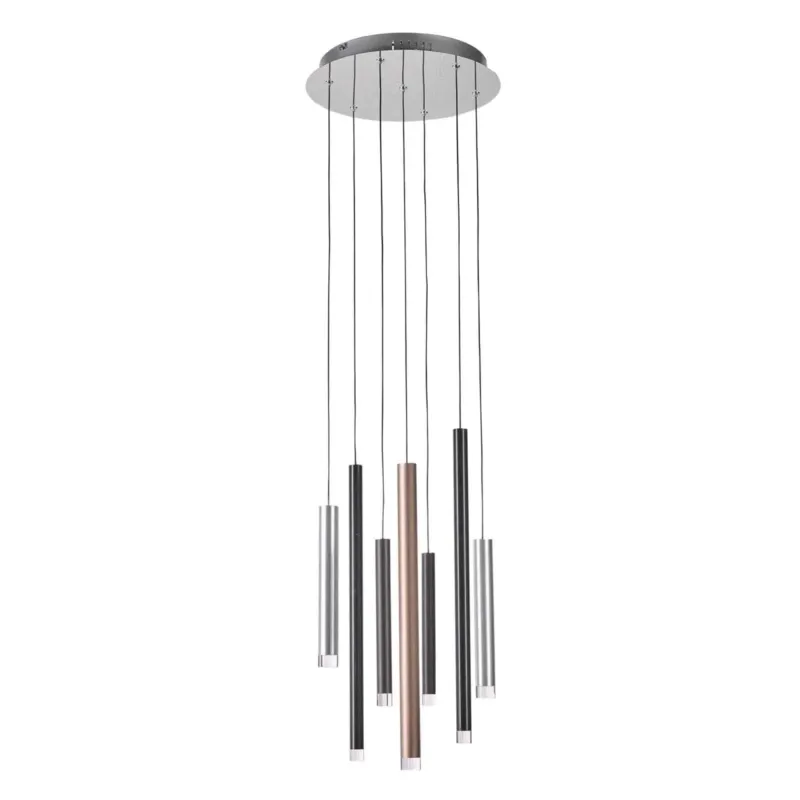 Lampa wisząca metalowa wielokolorowa 7-punktowa MD17077-7A z serii Reyna - Lampy Italux Wyjątkowa oferta