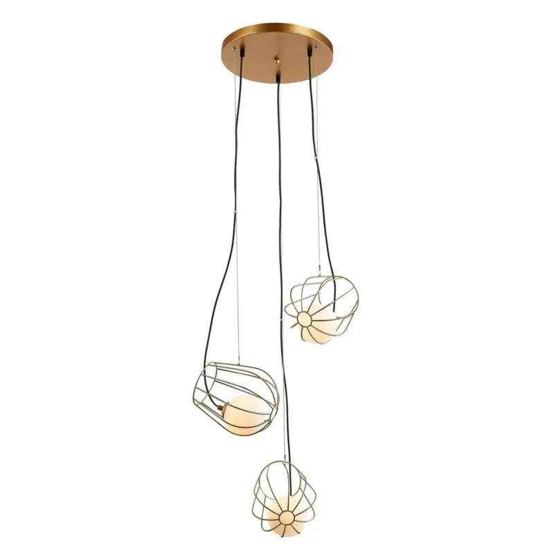 Sprawdź teraz Lampa wisząca złota metalowa 3-punktowa MDM-3942/3 GD z serii Melisa - Lampy Italux