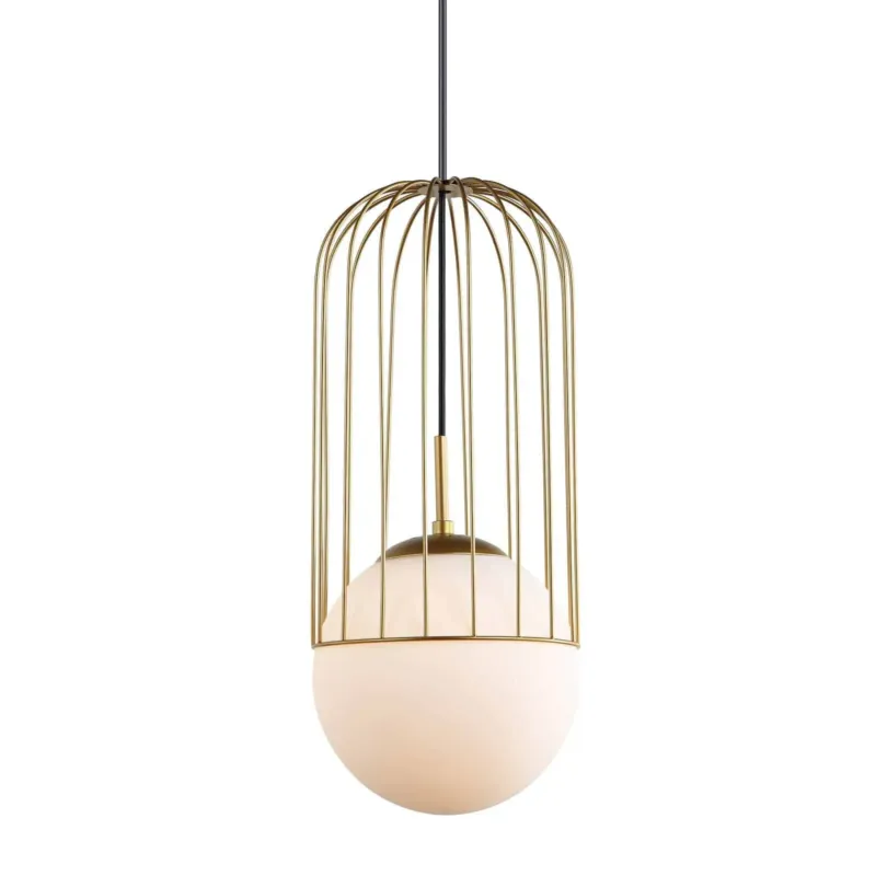 Tani Lampa wisząca złota metalowa z kulistym kloszem MDM-3940/1 GD z serii Matty - Lampy Italux